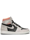 JORDAN AIR JORDAN 1 RETRO HIGH OG "NEUTRAL GREY/HYPER CRIMSON" SNEAKERS