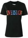 ALBERTA FERRETTI ALBERTA FERRETTI LOVE IS LOVE PRINT T-SHIRT - 黑色