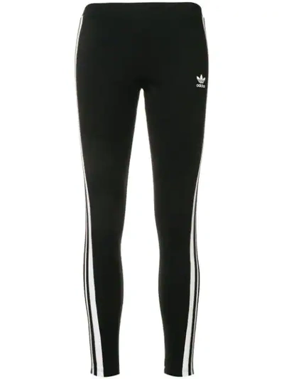 Adidas Originals Adidas Tri-stripe Leggings - 黑色 In Black
