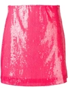 Alberta Ferretti Fuchsia Sequin Skirt In Pink
