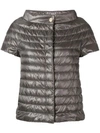 HERNO HERNO SHORT-SLEEVED PADDED JACKET - 灰色