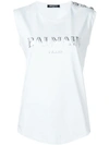 Balmain Embellished Buttons Top In Blue