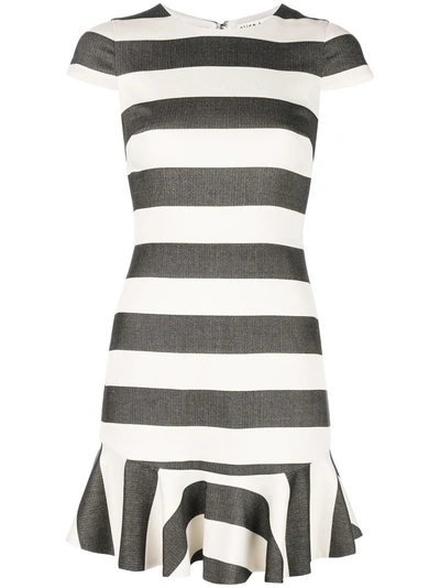 alice and olivia black and white striped dress + Fantine Cap-sleeve Ruffle In Size:US 12.5-13 / UK 12 25 Fall/winter The Most Iconic Oscars out rotation