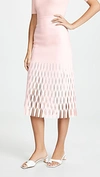 DION LEE SHADOW PERFORATED SKIRT