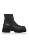 MARNI LEATHER PLATFORM ANKLE BOOTS,738130
