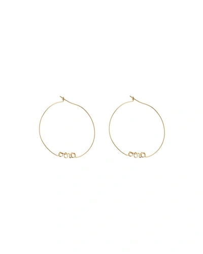 Atelier Paulin Personalized Gold-filled Hoop Earrings, 1-5 Letters