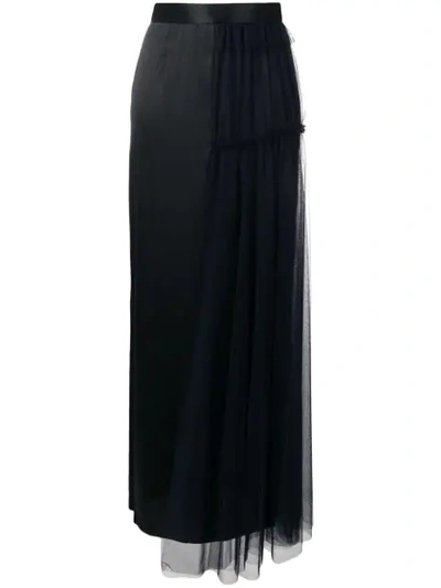 Act N°1 Side Tulle Layer Skirt - 黑色 In Black