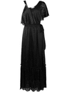 Diane Von Furstenberg Ella Asymmetric Devoré-satin Wrap Maxi Dress In Black