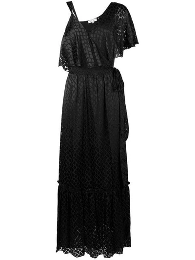 Diane Von Furstenberg Dvf  Asymmetric Sleeve Gown - 黑色 In Black