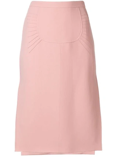 N°21 Pencil-styled Midi Skirt In Pink