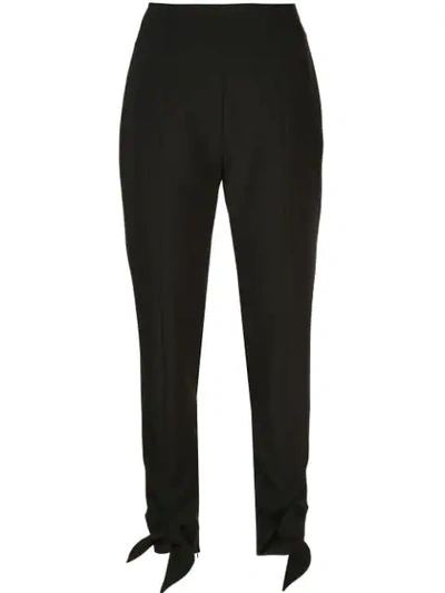 Carmen March Knotted Cuff Trousers In Black