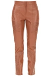 FENDI FENDI LEATHER TROUSERS