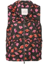 MONCLER MONCLER GRAPHIC PRINT ZIPPED GILET - 黑色