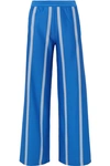 TORY SPORT STRIPED STRETCH-KNIT WIDE-LEG TRACK trousers