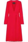 AKRIS SILK CREPE DE CHINE WRAP DRESS