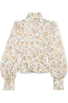 ANNA MASON Laila floral-print cotton-poplin blouse