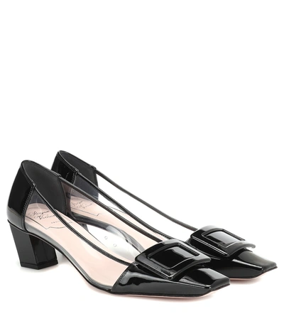 Roger Vivier Belle Vivier 漆皮 Pvc 中跟鞋 In Black