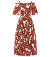 DOLCE & GABBANA Floral cotton poplin midi dress,P00371232