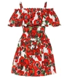 DOLCE & GABBANA Floral cotton poplin minidress,P00371243