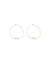 ATELIER PAULIN PERSONALIZED GOLD-FILLED HOOP EARRINGS, 1-5 LETTERS,PROD146330030