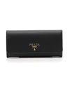 PRADA PRADA LOGO FOLD CONTINENTAL WALLET