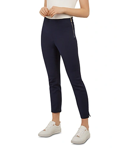 Ted Baker Ted Working Title Front Slit Skinny Trousers In Dark Blue