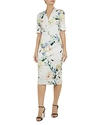 TED BAKER LYLLI ELEGANT-PRINT DRESS,WMD-LYLLI-WH9W