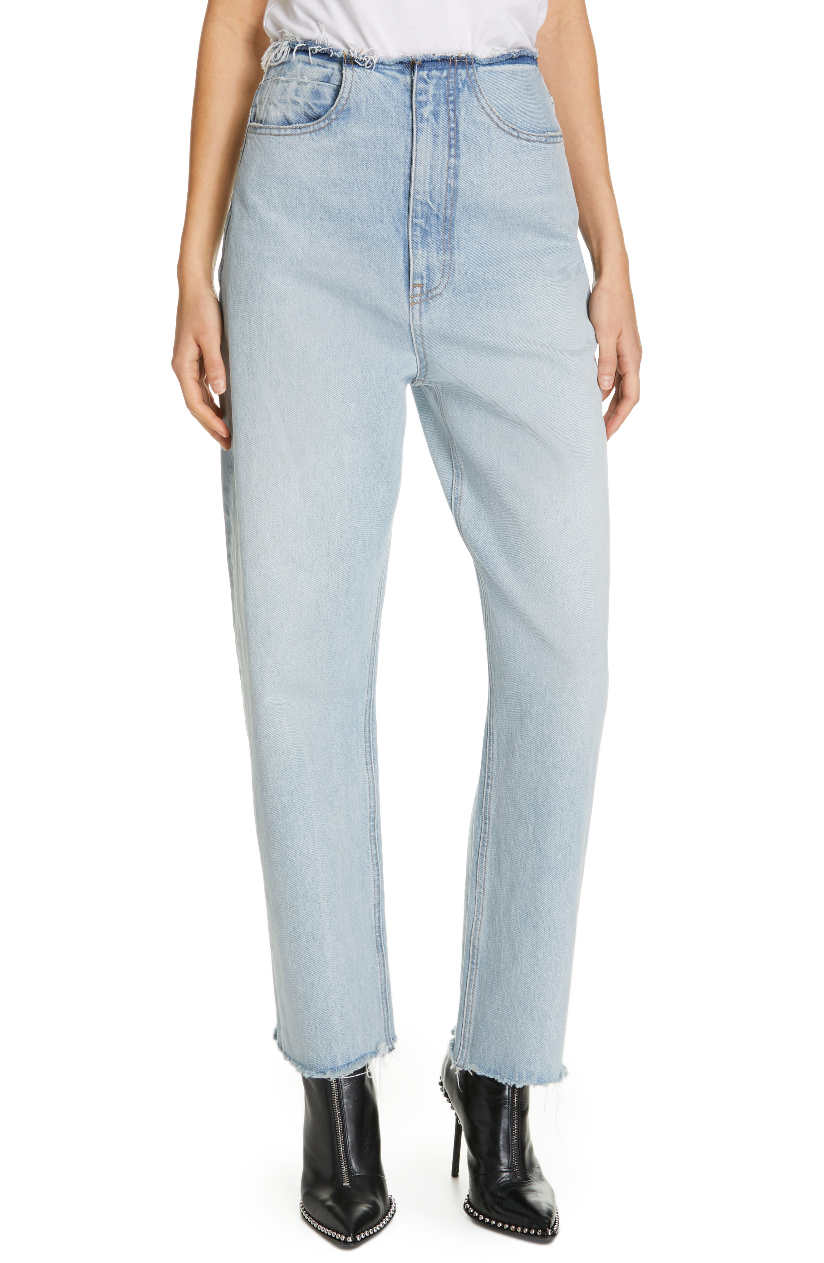 denim x alexander wang crush wide leg jeans