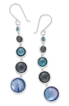 Ippolita Lollitini 5-stone Drop Earrings In Sterling Silver In Eclipse