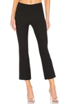 Vince Mid-rise Cropped Kick-flare Pants In Black