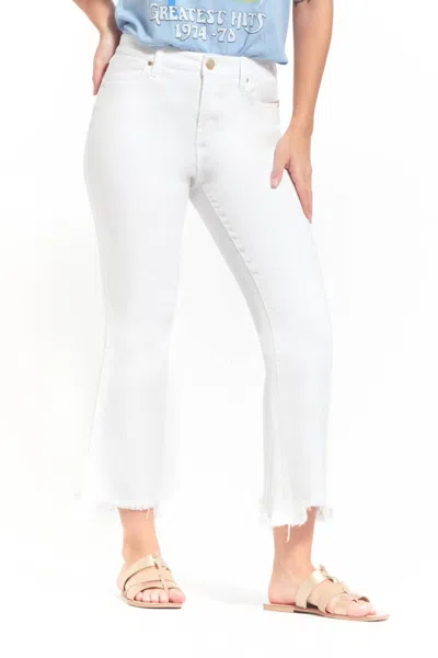 1822 Denim 27" Luxe Demi Boot Jean In White