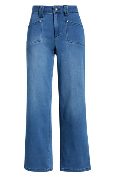 1822 Denim Better Butter High Waist Cropped Wide Leg Jeans In Blue