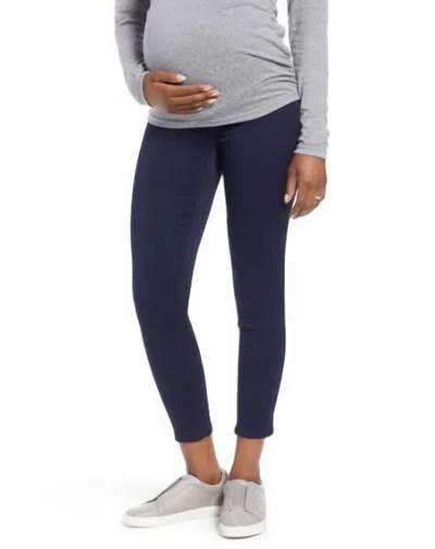 1822 Denim Butter Ankle Maternity Pull On Leggings Jeans In Blue In Rinse