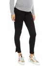 1822 Denim Butter Ankle Slit Maternity Jeans In Black