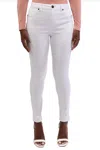 1822 Denim Butter High Rise Ankle Skinny Jeans In White In White