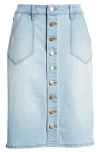 1822 Denim Button Front Denim Skirt In Colette