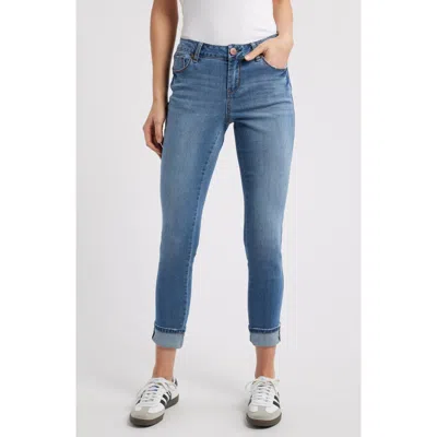 1822 Denim Cuffed Ankle Skinny Jeans In Multi