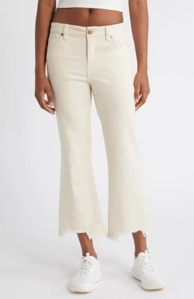 1822 Denim Demi Fray Step Hem Bootcut Jeans In White Smoke