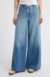 1822 Denim Drawstring High Waist Wide Leg Jeans In Yonkers