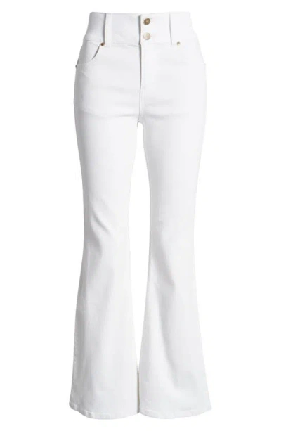 1822 Denim Fit & Lift High Waist Flare Jeans In White