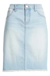 1822 Denim Frayed Denim Skirt In Colette