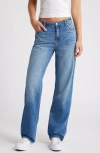 1822 Denim High Waist Baggy Straight Leg Jeans In Samuel