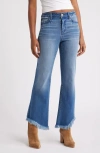 1822 Denim High Waist Raw Hem Bootcut Jeans In Rumi