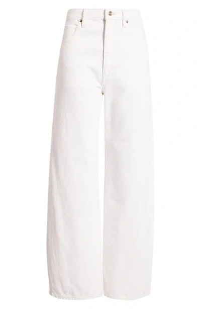 1822 Denim High Wasit Wide Leg Jeans In White
