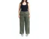 1822 Denim Kasey Wide Leg Cargo Pants - Plus In Military Green