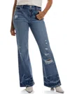 1822 Denim Leilani Destructed Mini Boot 32" Jeans In  In Multi