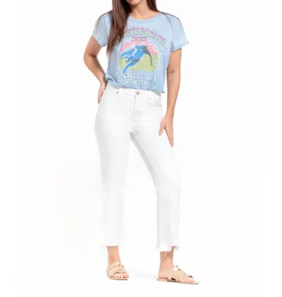 1822 Denim Luxe Demi Boot Jean With Sharkbite Hem In White