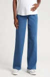 1822 Denim Over The Bump Baggy Straight Leg Maternity Jeans In Iman
