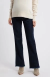 1822 Denim Over The Bump Relaxed Straight Leg Maternity Jeans In Rinse