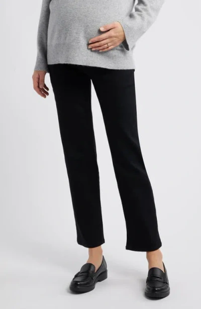 1822 Denim Over The Bump Slim Straight Leg Maternity Jeans In Black